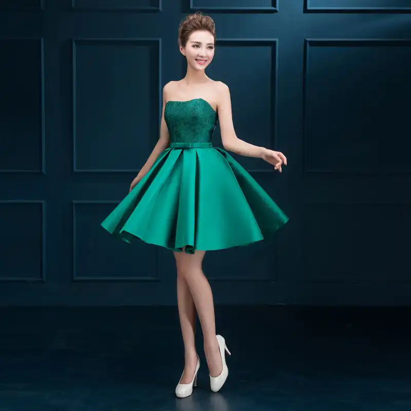 dark green homecoming dresses short