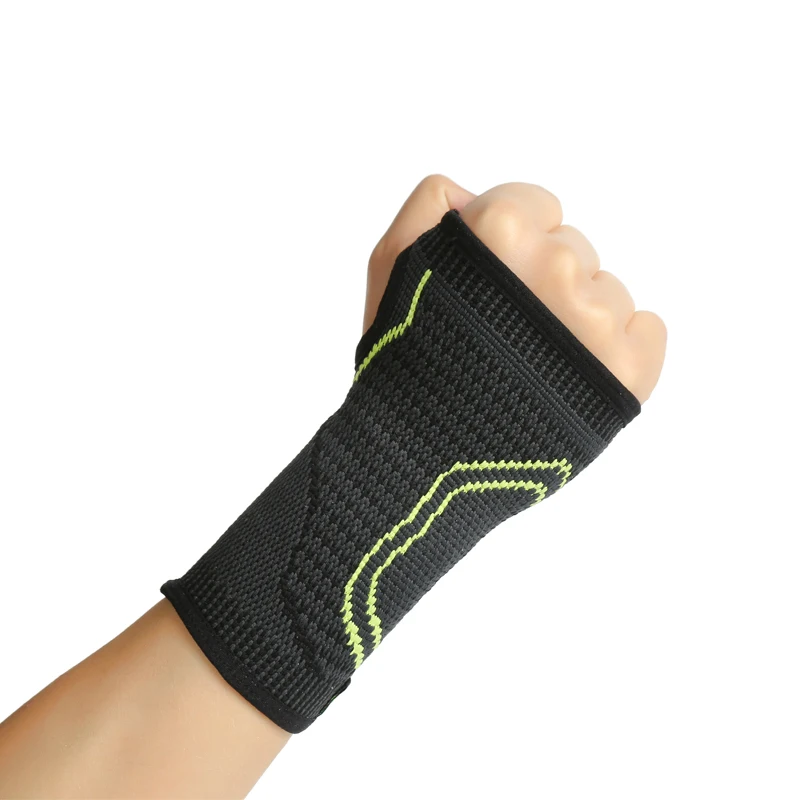 

1pcs new style simple elasticity sports safety series green stripe hand palm support ST2544