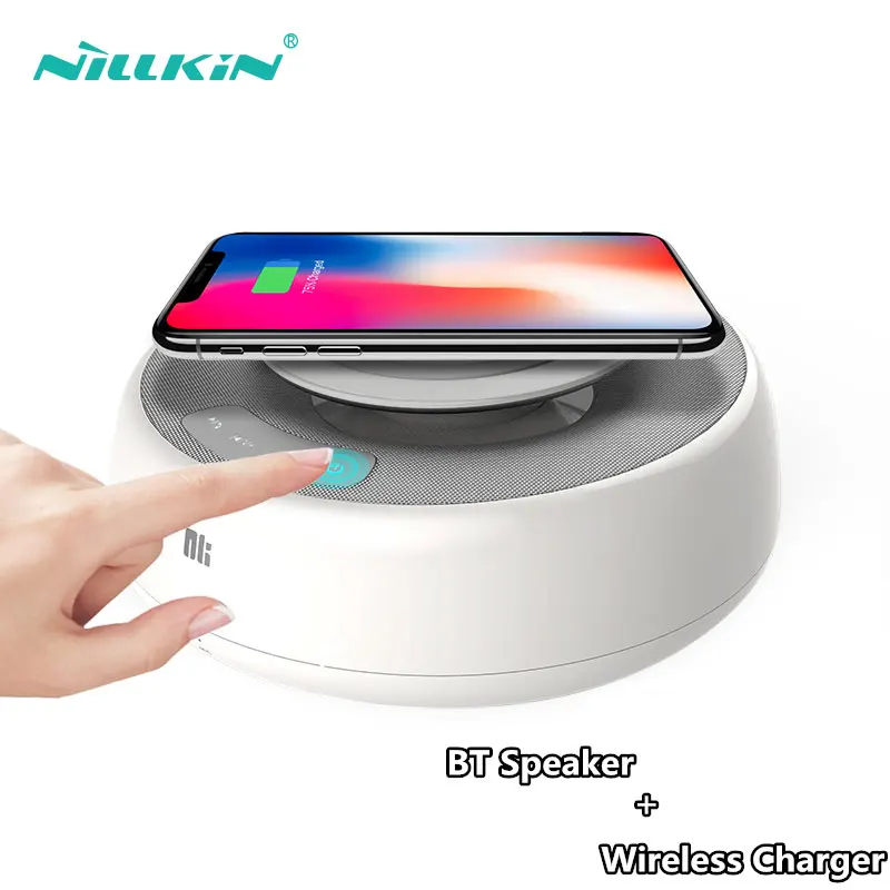 

Protable Bluetooth Speakers Wireless Phone Charger NILLKIN Hi-Fi Stereo Sound System Qi Fast Charging For Xiaomi Home Bedroom
