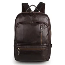 Nesitu Винтаж шоколадный цвет натуральная кожа унисекс мужской рюкзак из воловьей кожи милые женские рюкзаки# M7313