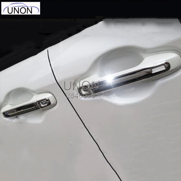 

UNON SUS304 Stainless Steel Door Handle Trim Accessories Car Styling Cover With Smart Keyhole For Toyota Voxy Noah 2014-2017