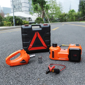

free shipping electric car floor jack impact wrench and air pump with led light