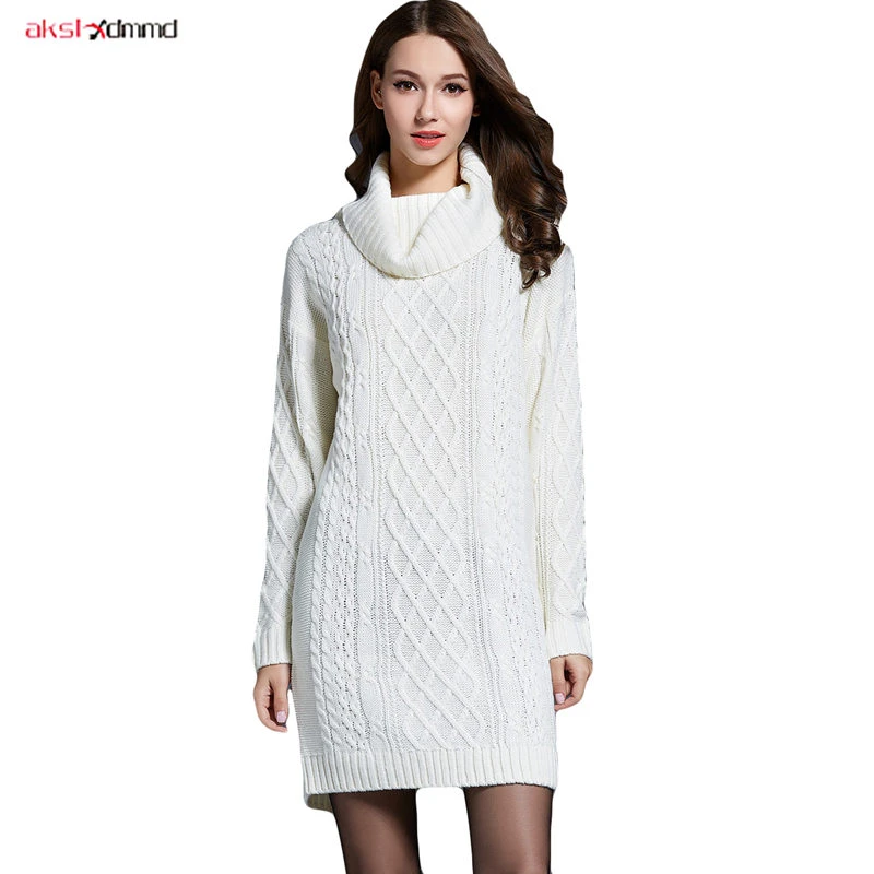 black loose sweater dress