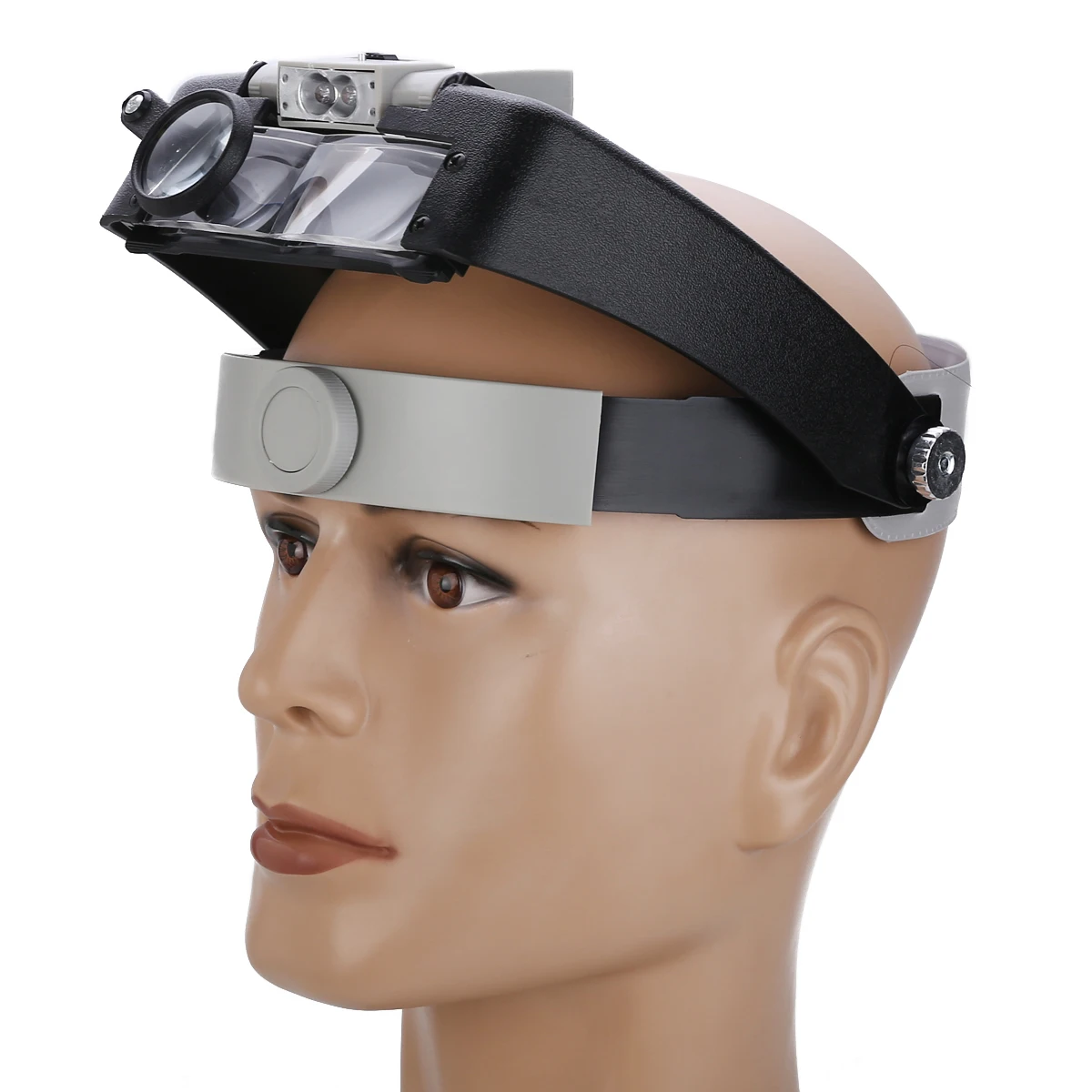 High Quality Head Magnifier Headband LED Power Light Visor Glasses for Jewelry Making Elderly Reading  Magnifying Optical Lens