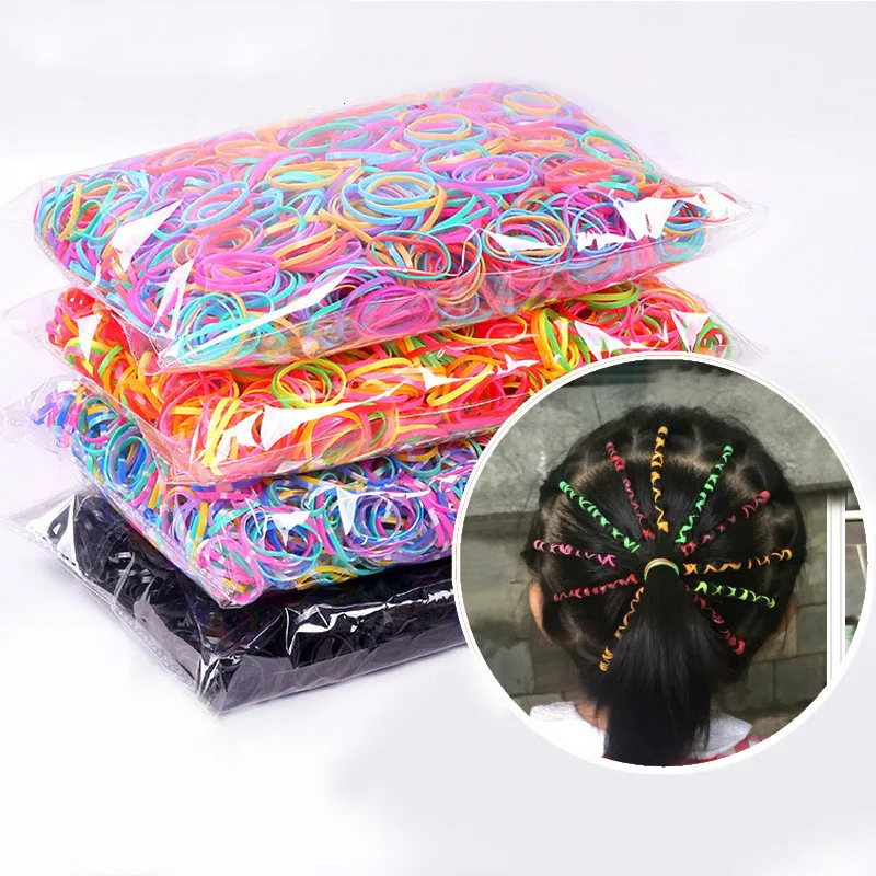 

Summer Girls Kids Hair Accessories Disposable Rubber Elastic Hair Bands Fashion Modis Scrunchie Wholesale Princess HeadWrap 2019