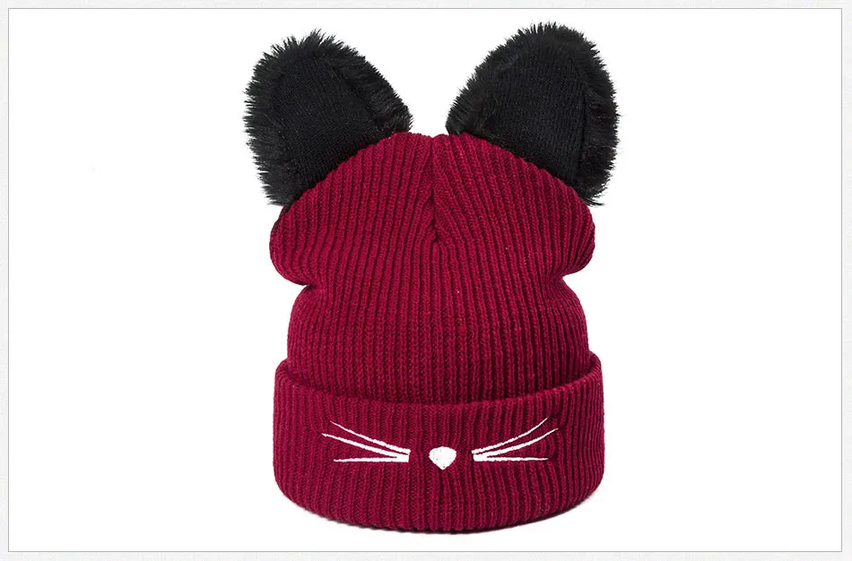 URDIAMOND, зимняя шапка, женская, повседневная, Carttoon Cat, теплая, мягкая, Skullies Beanies, крутая, хеджирующая шапка для женщин, шапка для мальчиков и девочек