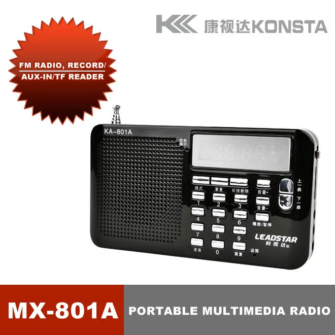 Leadstar портативный мультимедийный fm радио со встроенным динамиком TF слот|radio