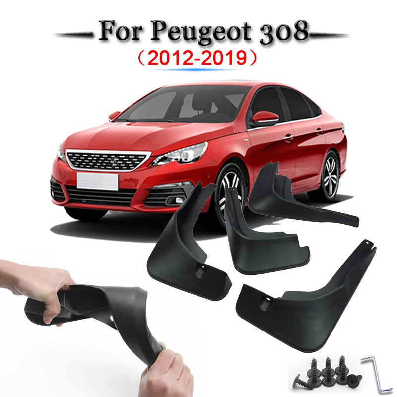 

Car Styling ABS Car Mud Flaps Splash Guard Mudguard Mudflaps Fenders External Cover Car Accessories For Peugeot 308 2012-2019