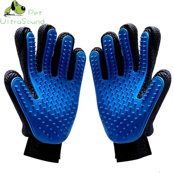 

ULTRASOUND PET Dog Hair Brush Glove For Pet Cleaning Massage Grooming Comb Supply Finger Cleaning Pet Cats Hair Brush Glove
