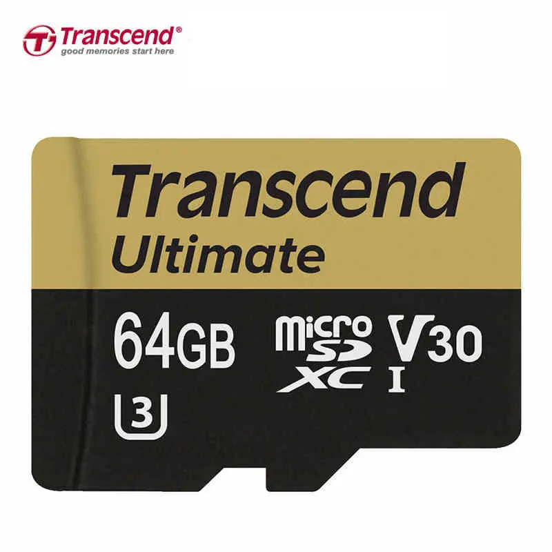 Original Transcend Brand Micro SD Card 32GB 64GB Class10 UHS I U3, MLC