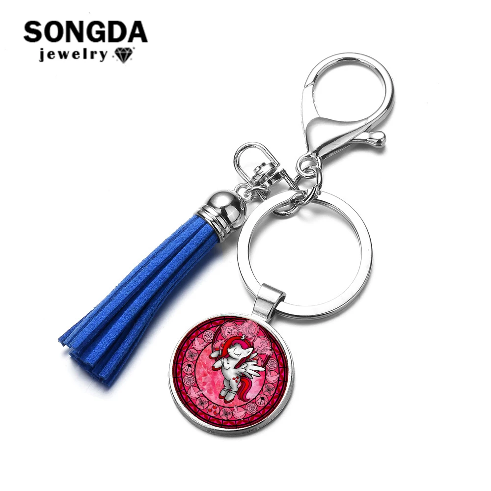 SONGDA детский брелок в стиле аниме My Little Baoli Poni Мультяшные фигурки стеклянная