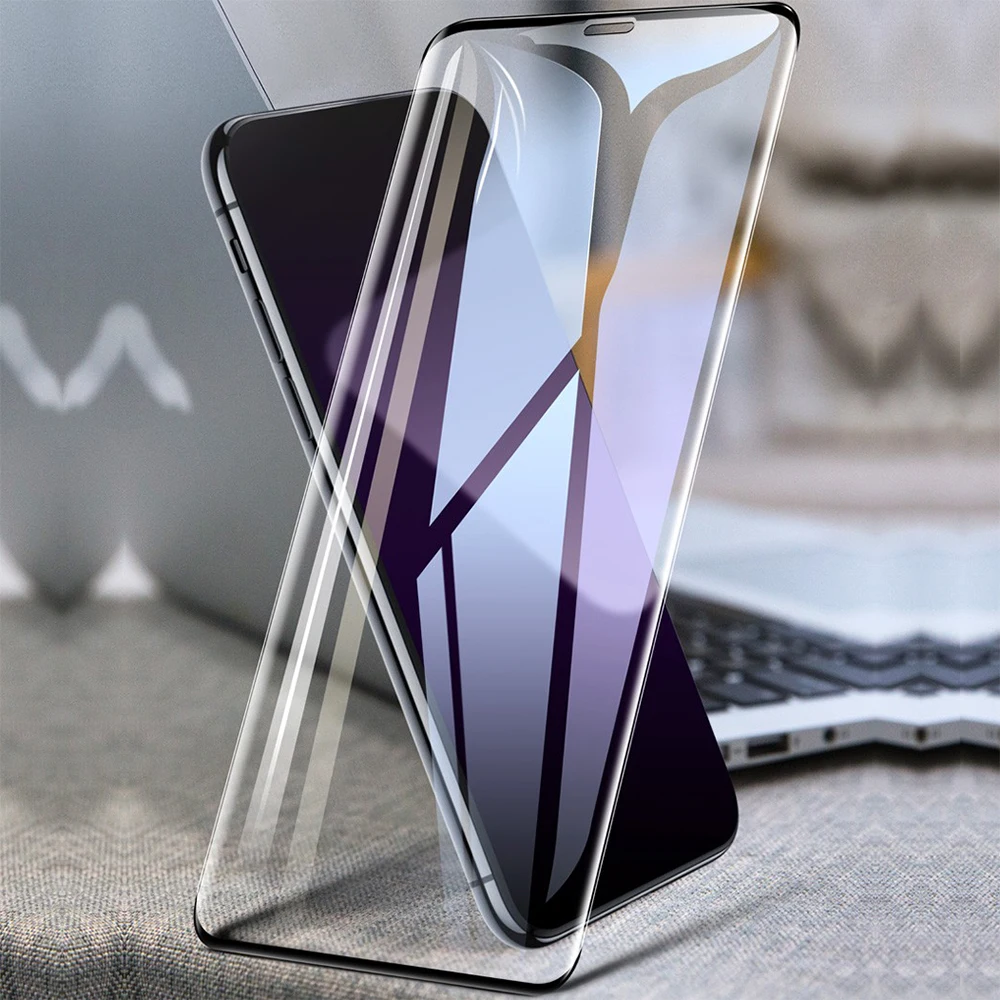 

Frameless Tempered Glass For iphone 8 7 Plus 6 6sPlus X XS MAX XR Screen Protector Film Up and Down Black Frame Protective Glass