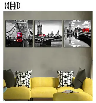 

MHD a set of 3PCS red bus city icon Diamond Embroidery full 5D DIY three spell diamond painting cross stitch sewing decorative