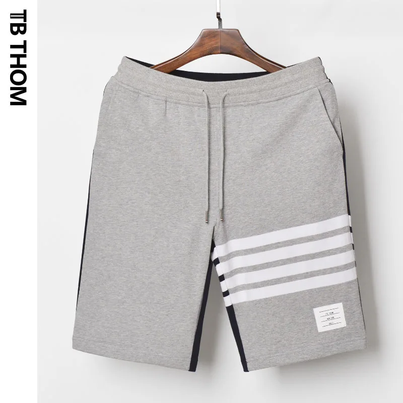 TB том мужские повседневные шорты с панелями с эластичной резинкой на талии летние спортивные хлопковые шорты мужские окрашенные короткие брюки для мужчин