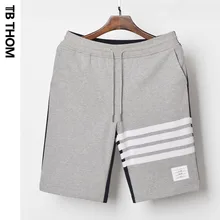 TB том мужские повседневные шорты с панелями с эластичной резинкой на талии летние спортивные хлопковые шорты мужские окрашенные короткие брюки для мужчин