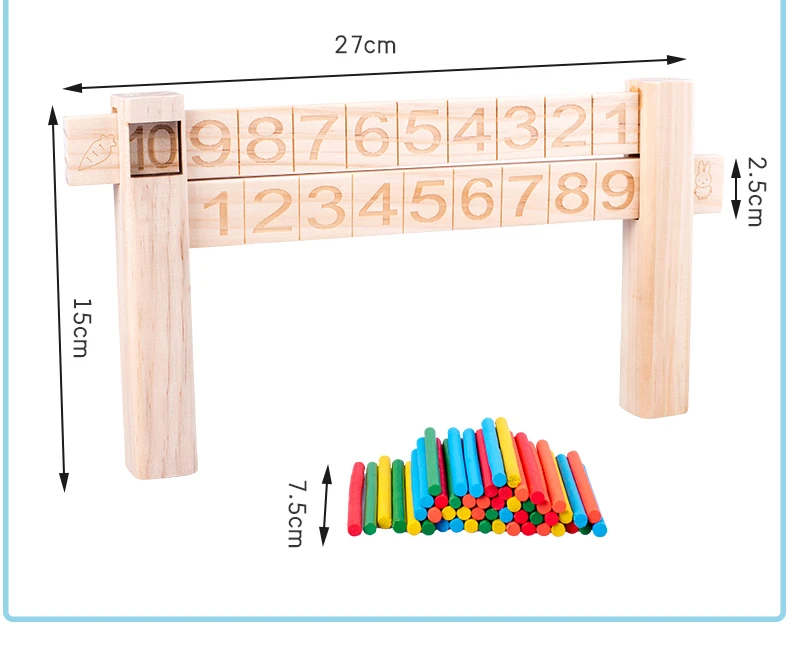 JaheerToy деревянные математические игрушки для детей обучающие средства для детей Монтессори Обучающие деревянные сложение и вычитание в пределах 10