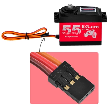 

S0650 Large 55Kg Hv High Torque Metal Gear Digital Servo For Rc Car Boat Airplane Hpi Rovan Km Baja 5B 5T Rc Servo