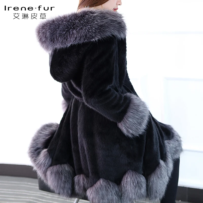 Manteau Artificia En Blanc Gtgyff À Furry Chaud Hiver Fourrure Avec Pour Femmes Fausse Noir Capuche Capuchon Vêtements Hoodies Survêtement Veste Long nHPP4qCw0x