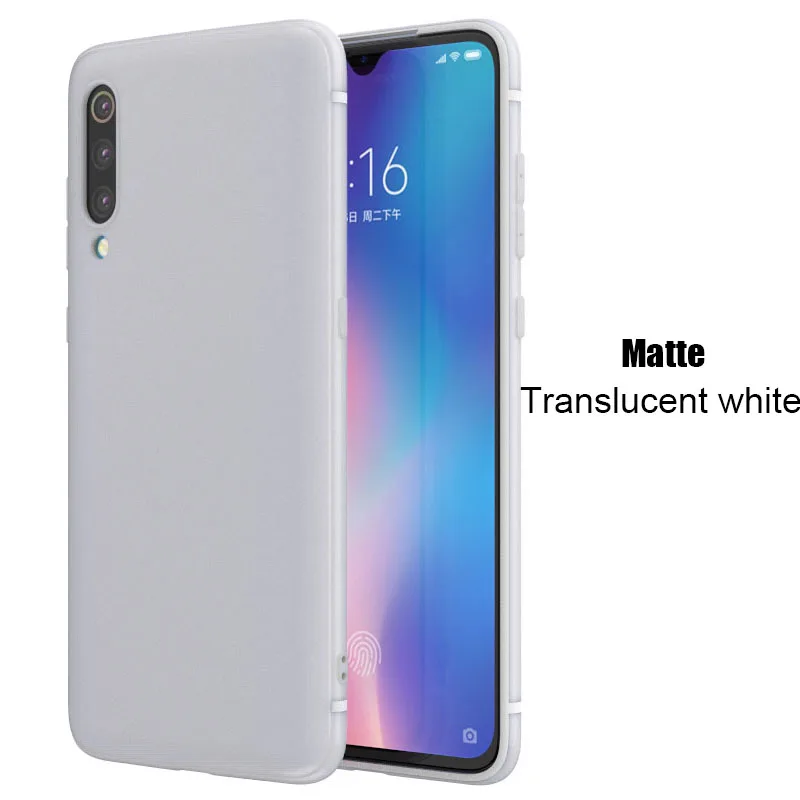 Матовый Силиконовый чехол для смартфона Xiaomi Mi 9(Pro/SE/Lite) / Note 10 / Mi 9T(pro) / Mi 8(SE/Lite) / A3 / A2(Lite), высококачественный тонкий, мягкий, из полиуретана Чехол для мобильного телефона - Цвет: Matte Translucent