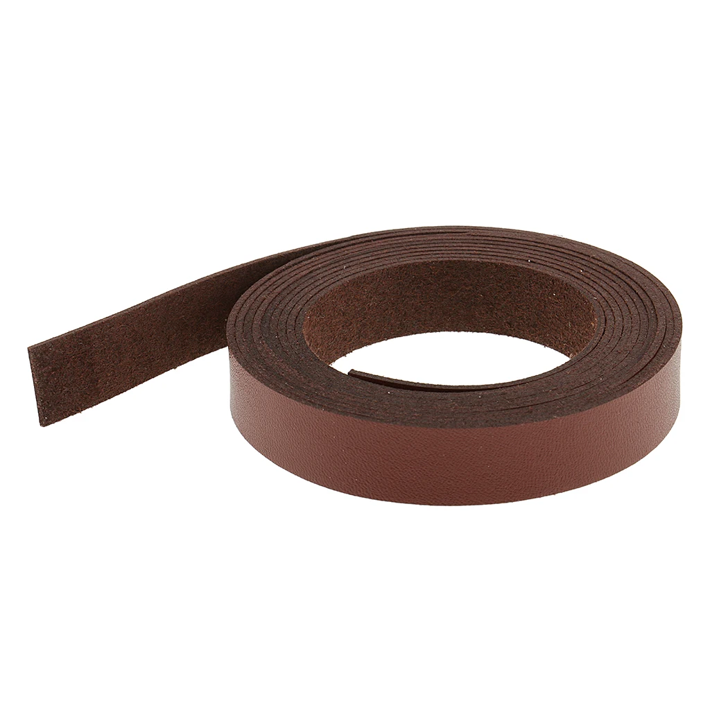2Pcs 2 Meters PU Leather Strap Strips Leathercraft Supplies for DIY Crafts