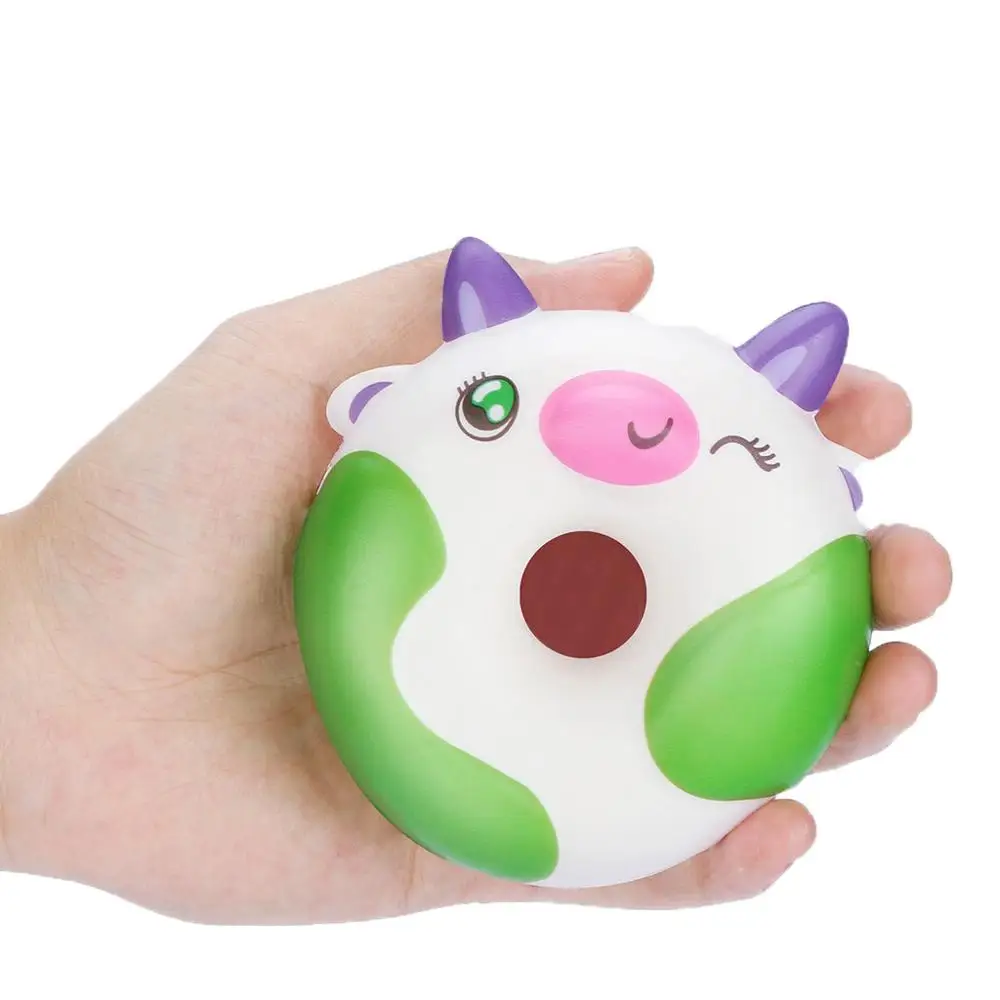 Прекрасный крем-пончик Ароматические Squishies Squishy медленный нарастающее при сжатии игрушки коллекция - Цвет: Зеленый