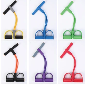 

New Home Gym Sports Fitness Body Building Crossfit Equipment Yoga Pilates Elastic Rubber Pedal Exerciser Resistance Bands Rope