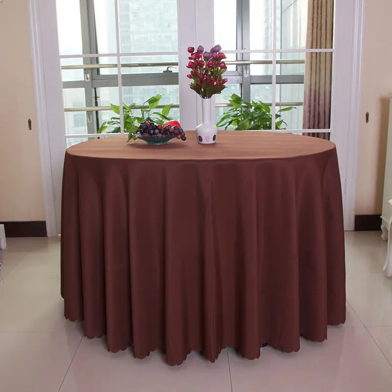 

Big Discount !! 20 pieces 70 '' round polyester burgundy table cloth/table linens for wedding party decoratin Free Shipping