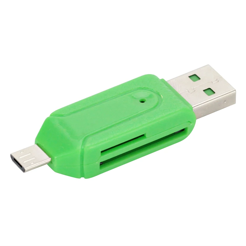 Популярный универсальный адаптер 2 в 1 USB 0 OTG для чтения карт памяти Micro устройство