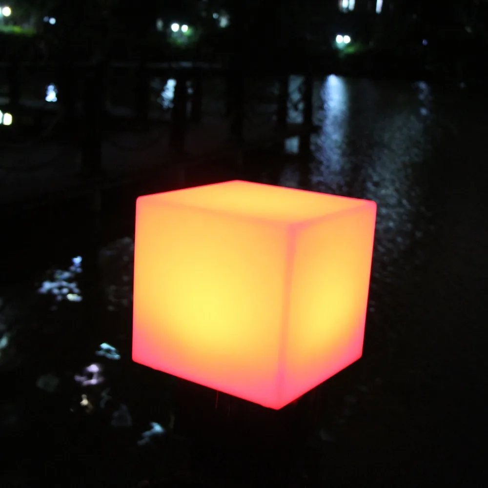 Cubo led de 40 cm para fiesta al aire libre, silla de bar LED, taburete de bar, venta de fábrica, envío gratis, 1 ud.