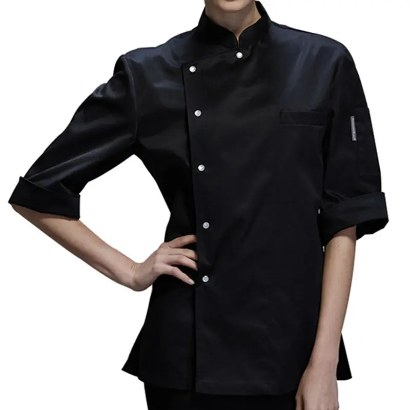 Black Chefs Trousers Unisex Polycotton Catering Cooks Kitchen Uniform Waiter 