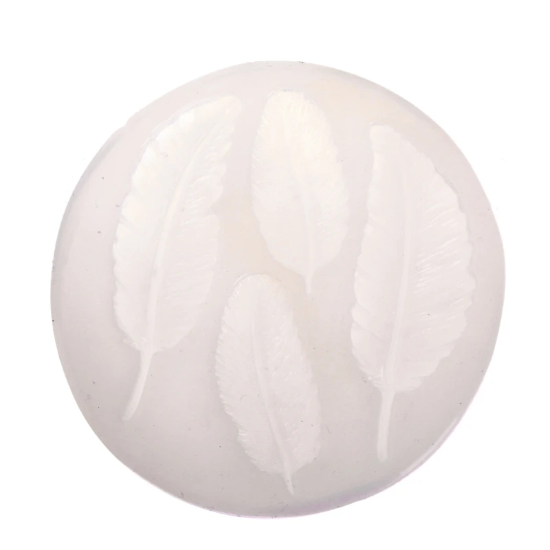

Jewelry Mold Feather Shapes Making Pendant Silicone Resin Cake DIY Craft Tools