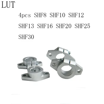4pcs SHF8 SHF10 SHF12 SHF13 SHF16 SHF20 SHF25 SHF30 aluminum linear Rod Rail Shaft Support CNC