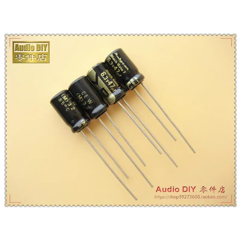 

Free shipping.Black Gate F series 47uF / 6.3V electrolytic capacitor top BG