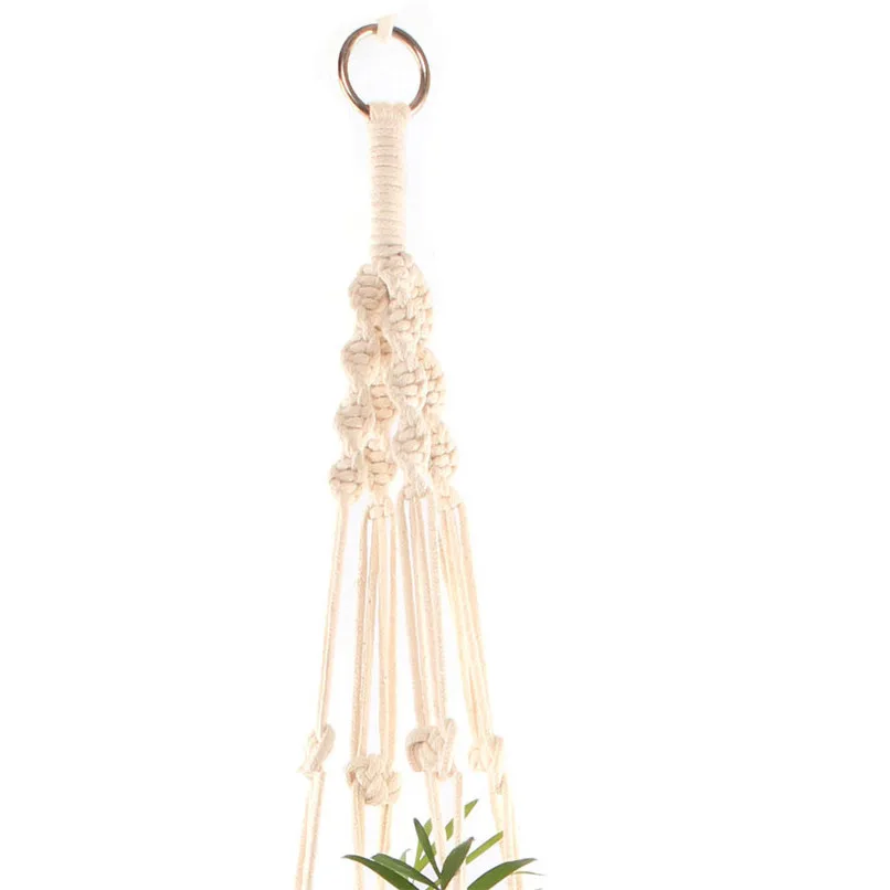 Macrame Plant Hangers Hanging Basket Hanging Plant Holder Bohemian Decor Plant Net bag wall hanging basket #2l16 (7)