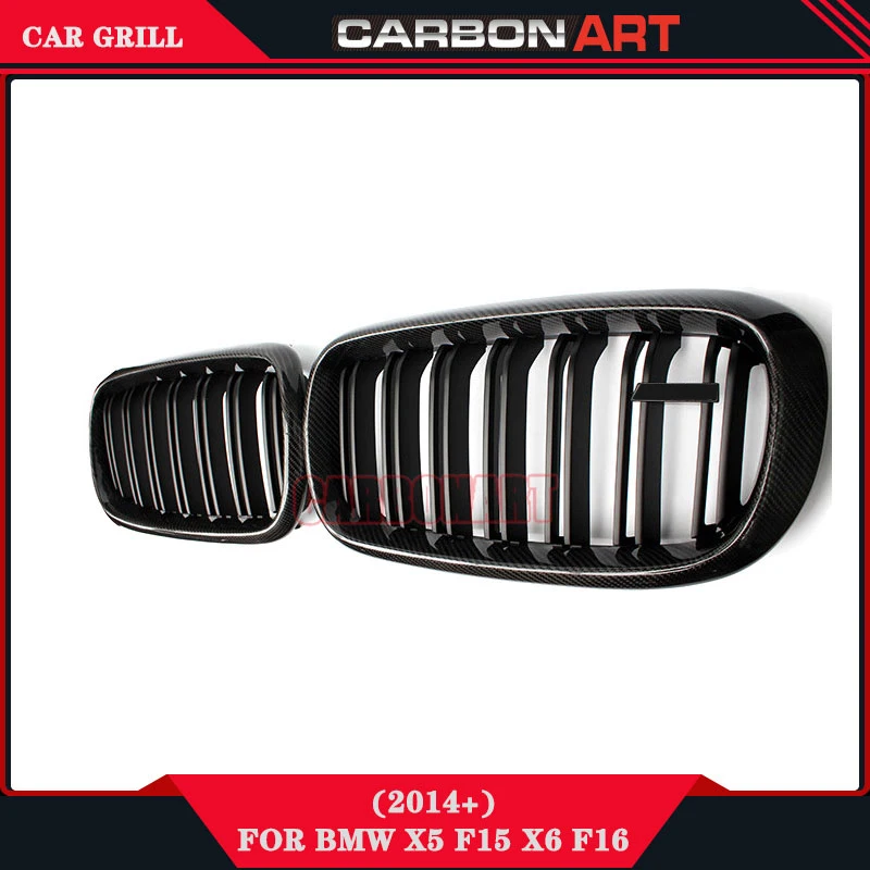 

Kidney grille X5 X6 F15 F16 M Sport design carbon fiber material car front grill 2014 2015 2016 auto spare parts