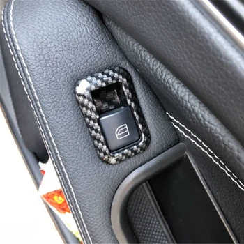 

Panel Window Switch Cover Carbon fiber style Door Lift Button W166 W176 W204