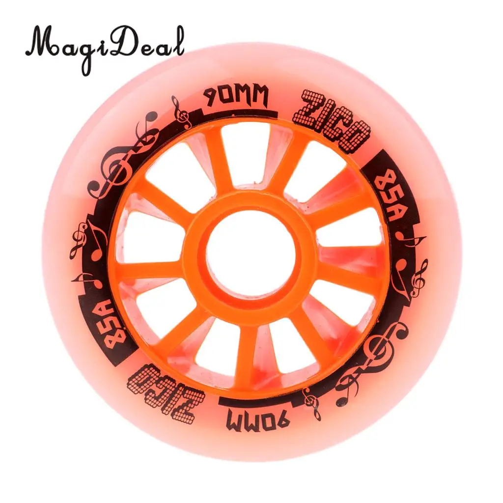 MagiDeal Outdoor PU Roller Inline Skates Wheel Replacement Racing Wheels 90mm/100mm/110mm