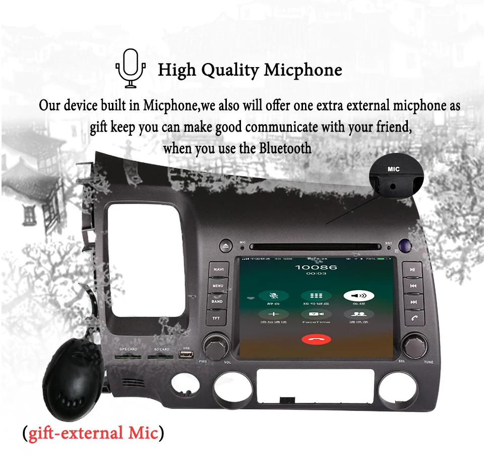 Clearance 3/4G Android 9.0 car dvd player for honda civic 2006-2011 with radio gps navigation support Car Play steering wheel CD Head Unit 5