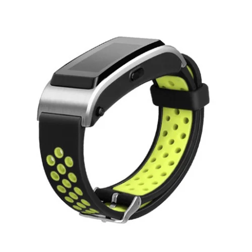 Silicone bands for Huawei Talkband B5 Wristband Sport band Strap Porous design and novel ventilation Huawei band B5 Strap - Цвет: Black yellow