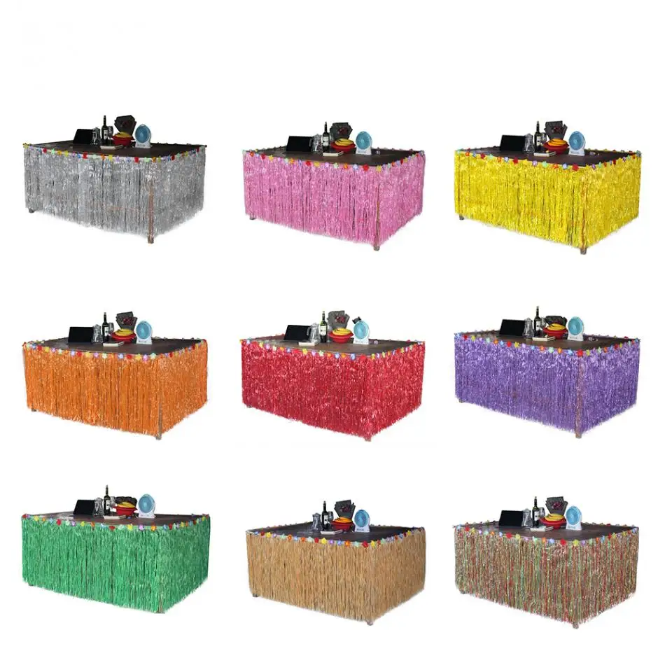 

Tulle Table Skirt Tutu Tableware Skirt Party Table Cloth Hawaiian Style Table Decoration Colorful Wedding Table Skirt Accessory