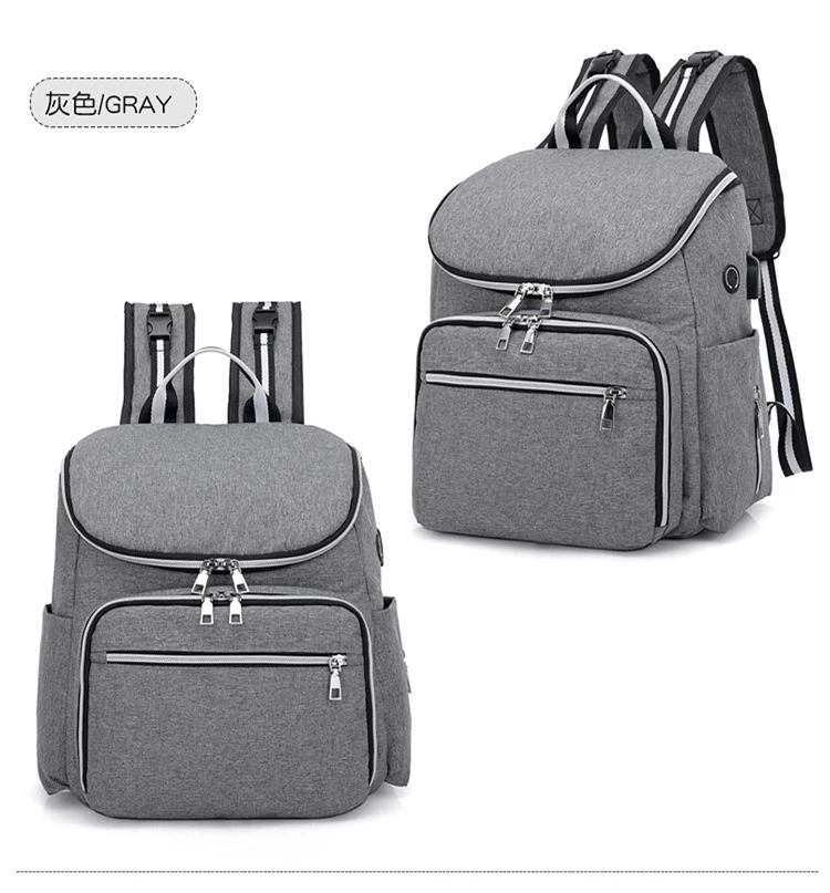 Fashion Baby Diaper Bags With Usb Interface Large Capacity Waterproof Mummy Maternity Nappy Bag For Mom Multifunctional Backpack (24)