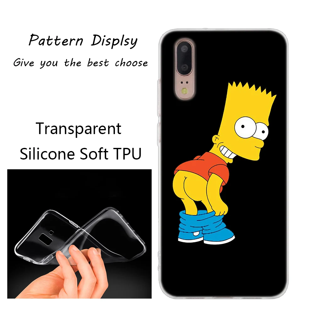 Мягкий силиконовый чехол Simpsons для huawei P30 P20 P10 P9 P8 Lite P30 P20 Pro Mini P Smart Plus, Модный чехол