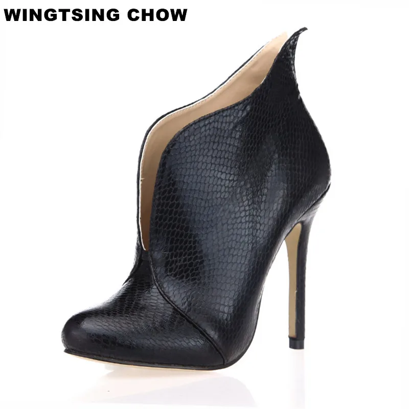 

Large Size 43 Ankle Boots For Women Fashion Autumn Boots Heel Shoes Women Pumps Comfort Leather Shoes Women Boots