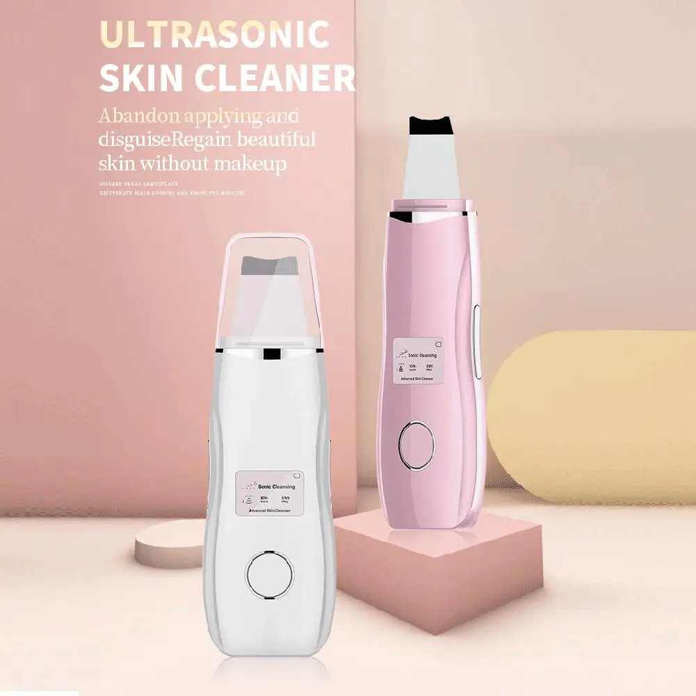 

Professional Ultrasonic Facial Skin Scrubber Ion Deep Face Cleaning Peeling Rechargeable Skin Care Device Beauty Instrument