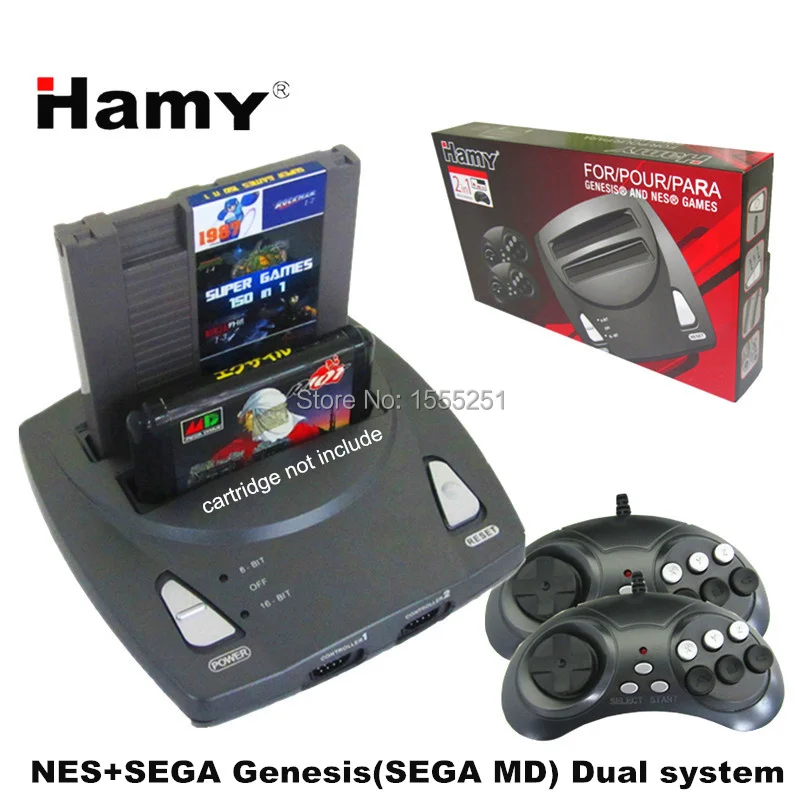 Высокое качество 8 бит NES Dendy+ 16 бит SEGA MD genesis ретро двойная система видео игровая консоль для всех 8 бит и 16 бит игровая Карта