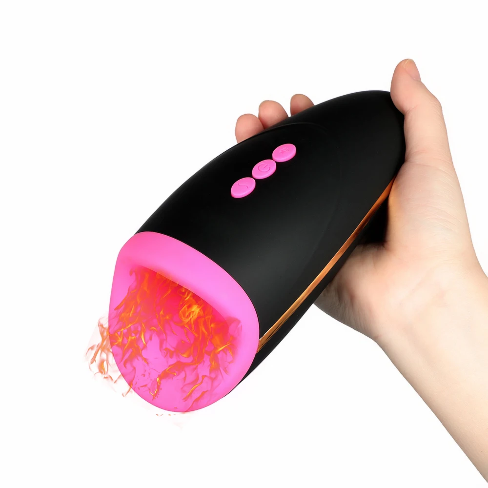 Pronunciation Male Aircraft Cup Smart Clip Sucking Masturbation Intersex Cup Warming Penis Exercise AV Cup sex toys for men usb
