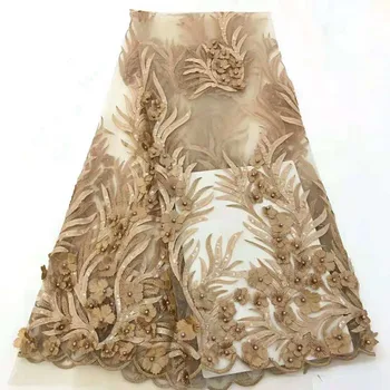 

3D Flowers Latest African Cord Lace Fabrics High Quality 2018 Nigerian Lace Fabric for Wedding African Lace Fabric A1277-1