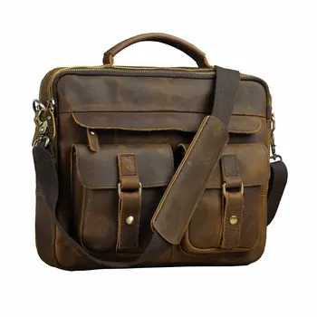 

Travel Shoulder Bags Laptop Bag Men Leather Genuine Briefcase Computer Bags for Men Messenger Bag Purse 2019 New Fashion