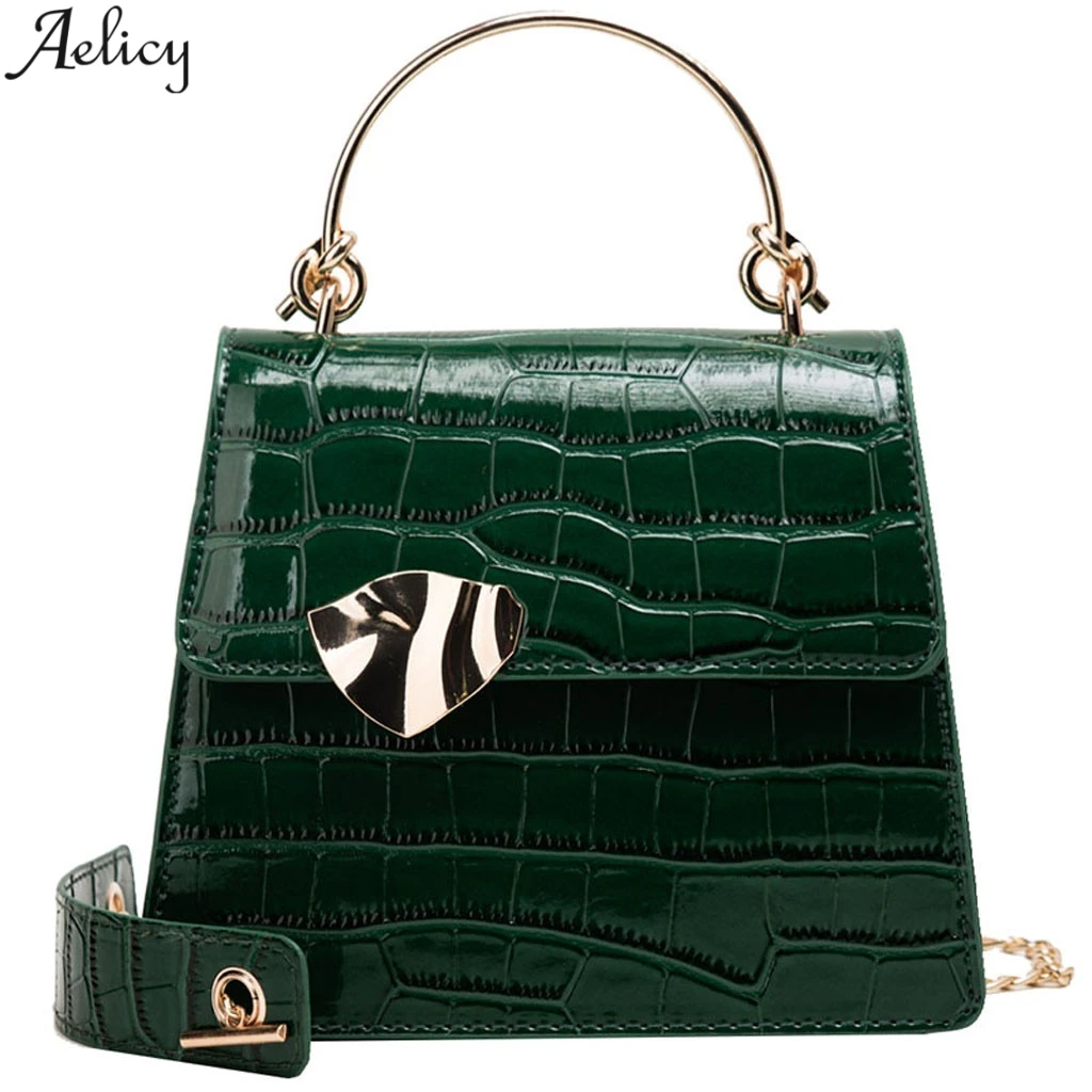 

Aelicy Fashion Lady Retro Serpentine Solid Handbag Hard Handle Shoulder Bag Chains Crossbody Bag Retro Serpentine Solid Handbag
