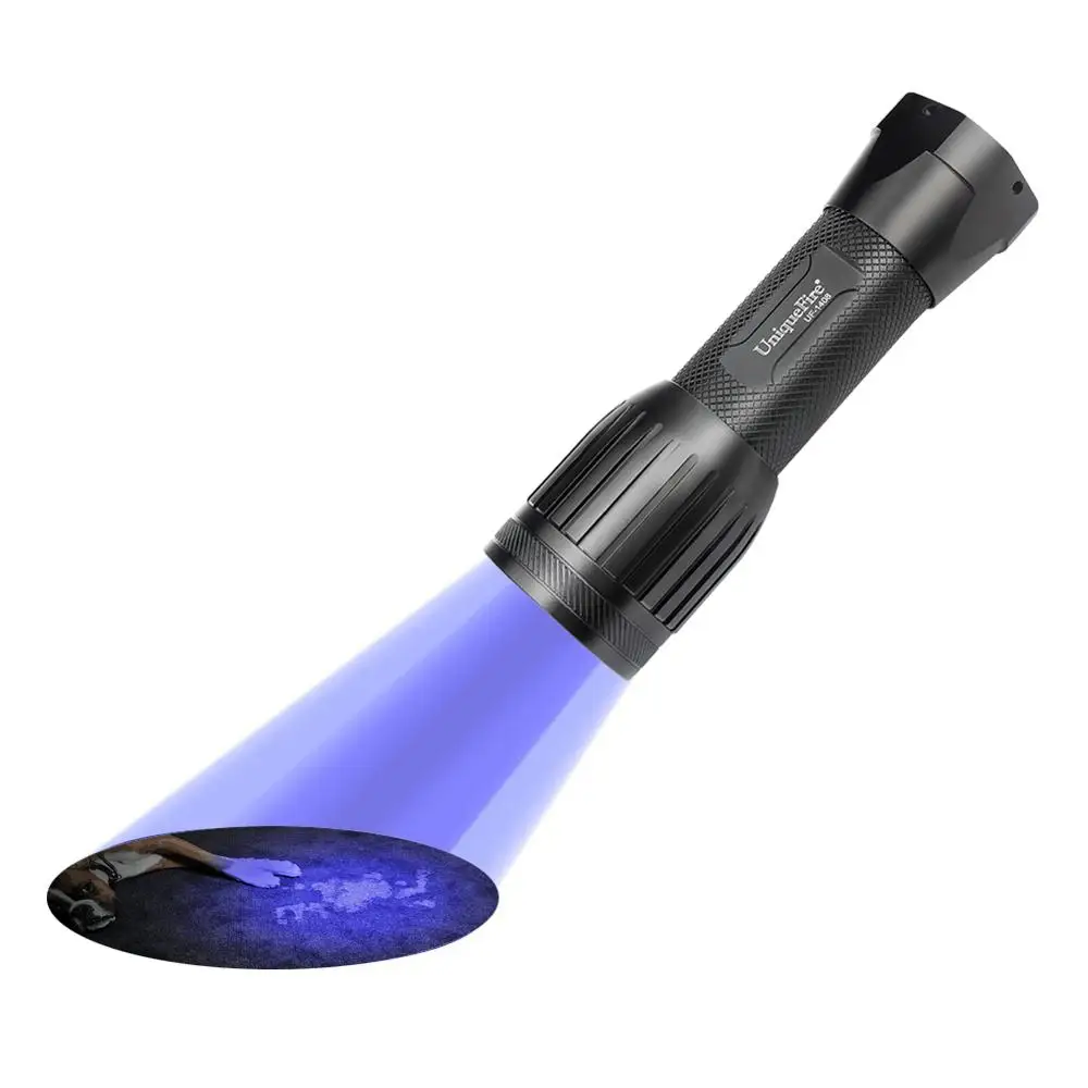 UniqueFire 1408 UV 395 400nm UV Led Flashlight Rechargeable Ultraviolet